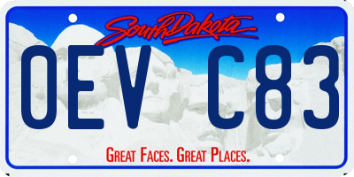 SD license plate 0EVC83