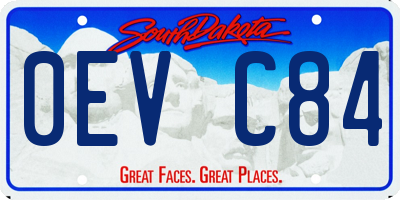 SD license plate 0EVC84