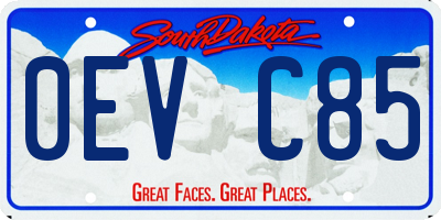 SD license plate 0EVC85