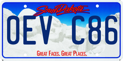SD license plate 0EVC86