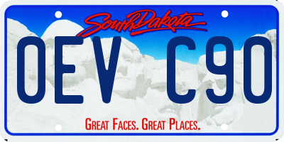 SD license plate 0EVC90