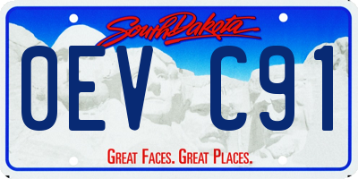 SD license plate 0EVC91