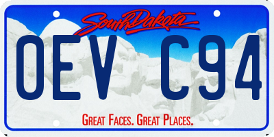 SD license plate 0EVC94