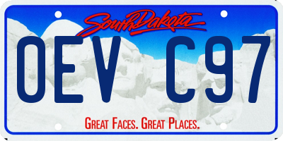 SD license plate 0EVC97