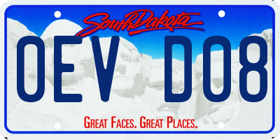 SD license plate 0EVD08