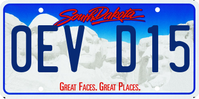 SD license plate 0EVD15