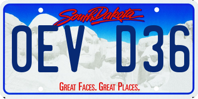 SD license plate 0EVD36