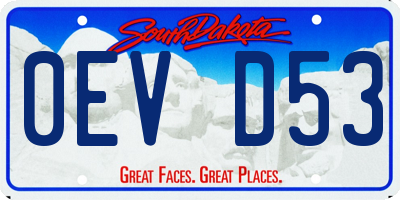 SD license plate 0EVD53