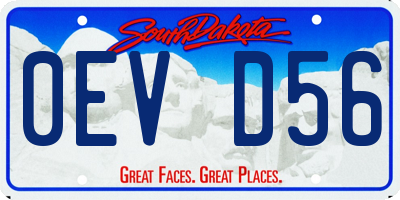 SD license plate 0EVD56