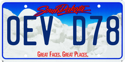 SD license plate 0EVD78