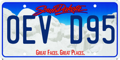 SD license plate 0EVD95