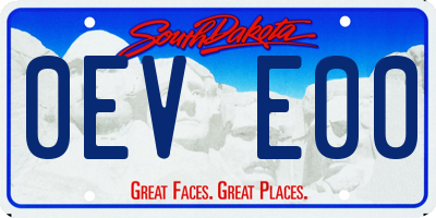 SD license plate 0EVE00