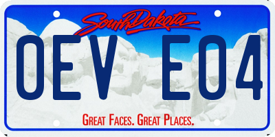 SD license plate 0EVE04