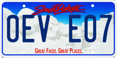 SD license plate 0EVE07