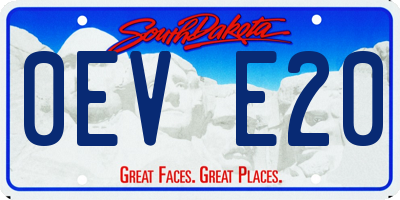 SD license plate 0EVE20