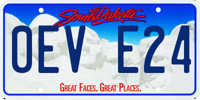 SD license plate 0EVE24