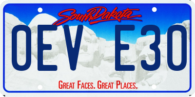 SD license plate 0EVE30