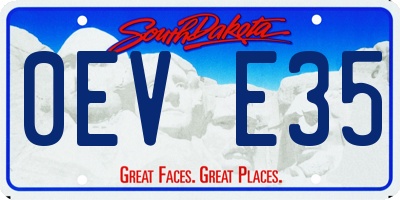 SD license plate 0EVE35