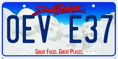 SD license plate 0EVE37