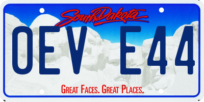 SD license plate 0EVE44
