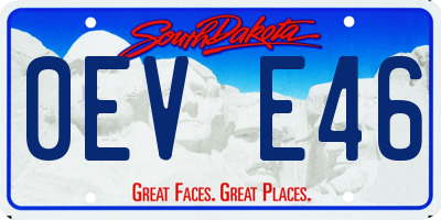 SD license plate 0EVE46