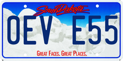 SD license plate 0EVE55