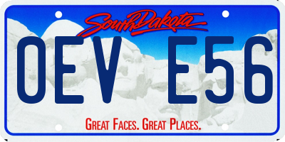 SD license plate 0EVE56