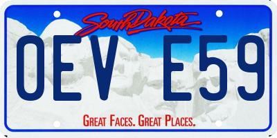 SD license plate 0EVE59