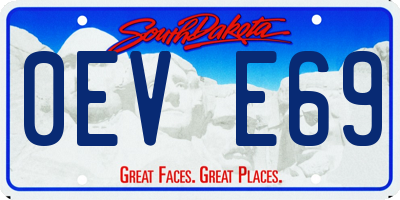 SD license plate 0EVE69