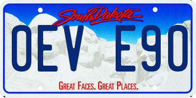 SD license plate 0EVE90