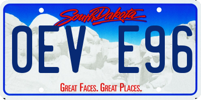 SD license plate 0EVE96