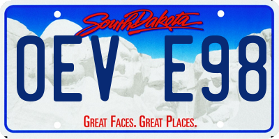 SD license plate 0EVE98