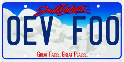 SD license plate 0EVF00