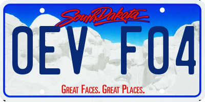 SD license plate 0EVF04