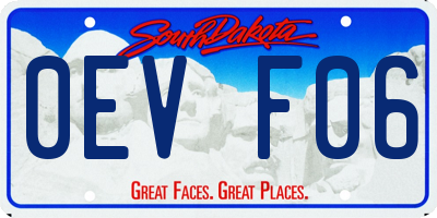 SD license plate 0EVF06