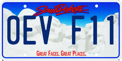 SD license plate 0EVF11