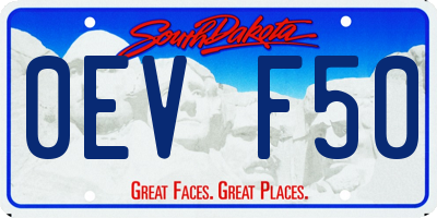 SD license plate 0EVF50