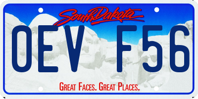 SD license plate 0EVF56