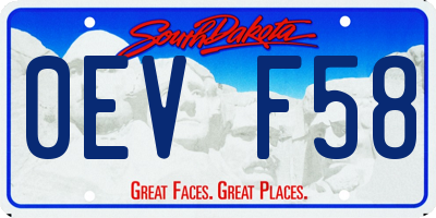SD license plate 0EVF58