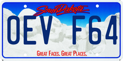 SD license plate 0EVF64