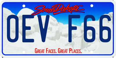 SD license plate 0EVF66
