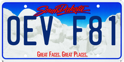 SD license plate 0EVF81