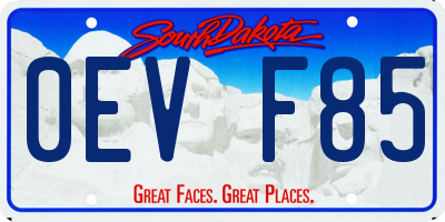 SD license plate 0EVF85