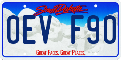 SD license plate 0EVF90