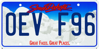 SD license plate 0EVF96