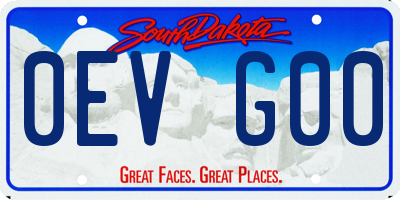SD license plate 0EVG00