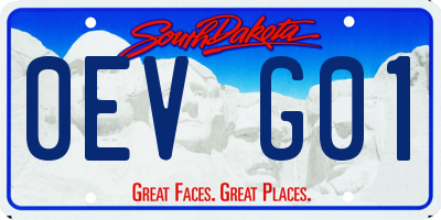 SD license plate 0EVG01