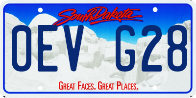 SD license plate 0EVG28