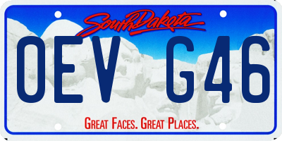SD license plate 0EVG46