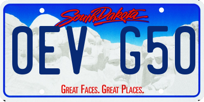 SD license plate 0EVG50